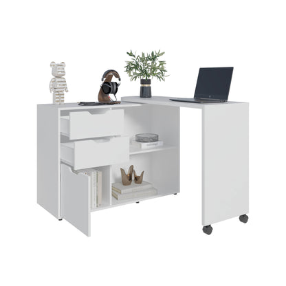 White Computer Desk - 31.7" Rectangular Office Table for Home Office