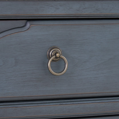 Americana 5-Drawer Chest - Blue Corduroy Finish