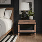 Tranquilty 26 inch One Drawer Nightstand, Minimal Assembly, Walnut Finish