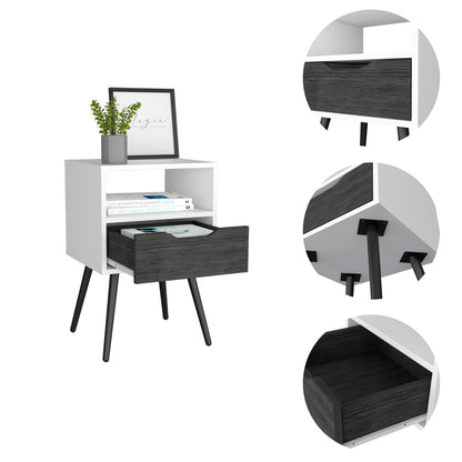 Multicolor Particle Board Nightstand - Bedroom Storage