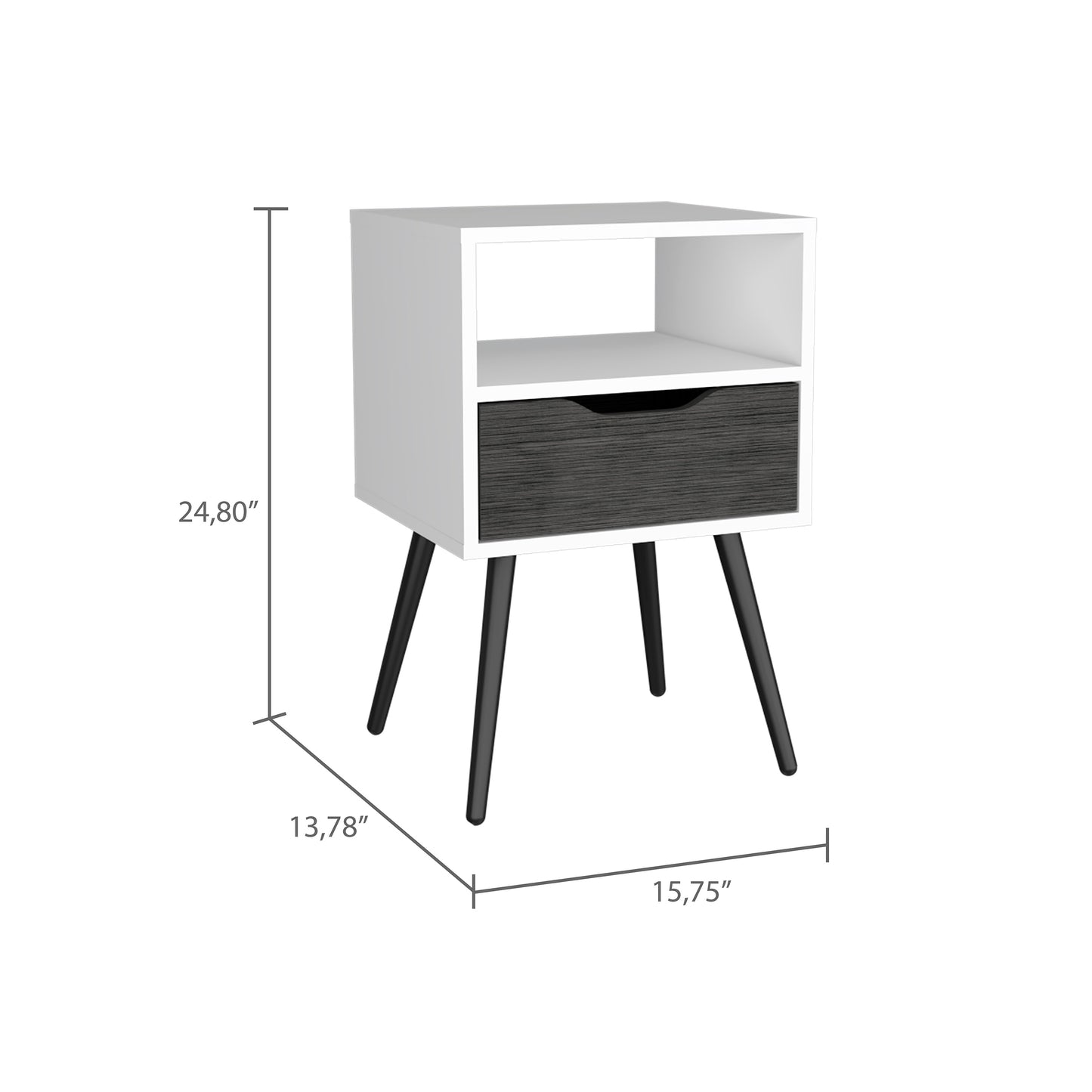 Multicolor Particle Board Nightstand - Bedroom Storage