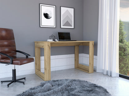 Light Oak Computer Desk - 47" Industrial Style Office Desk