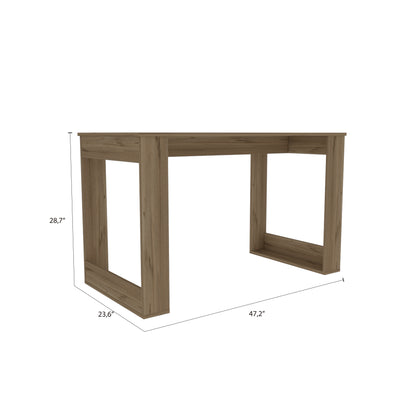 Light Oak Computer Desk - 47" Industrial Style Office Desk