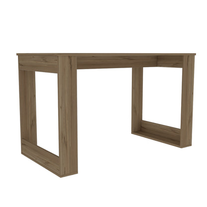 Light Oak Computer Desk - 47" Industrial Style Office Desk
