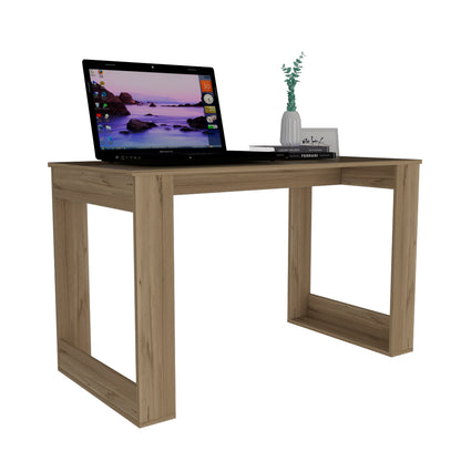 Light Oak Computer Desk - 47" Industrial Style Office Desk