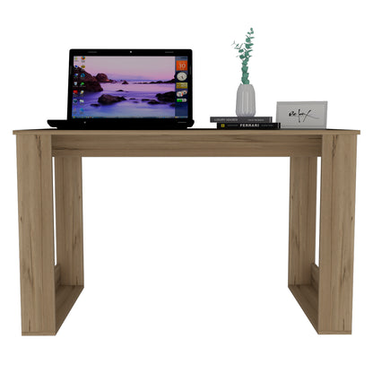 Light Oak Computer Desk - 47" Industrial Style Office Desk