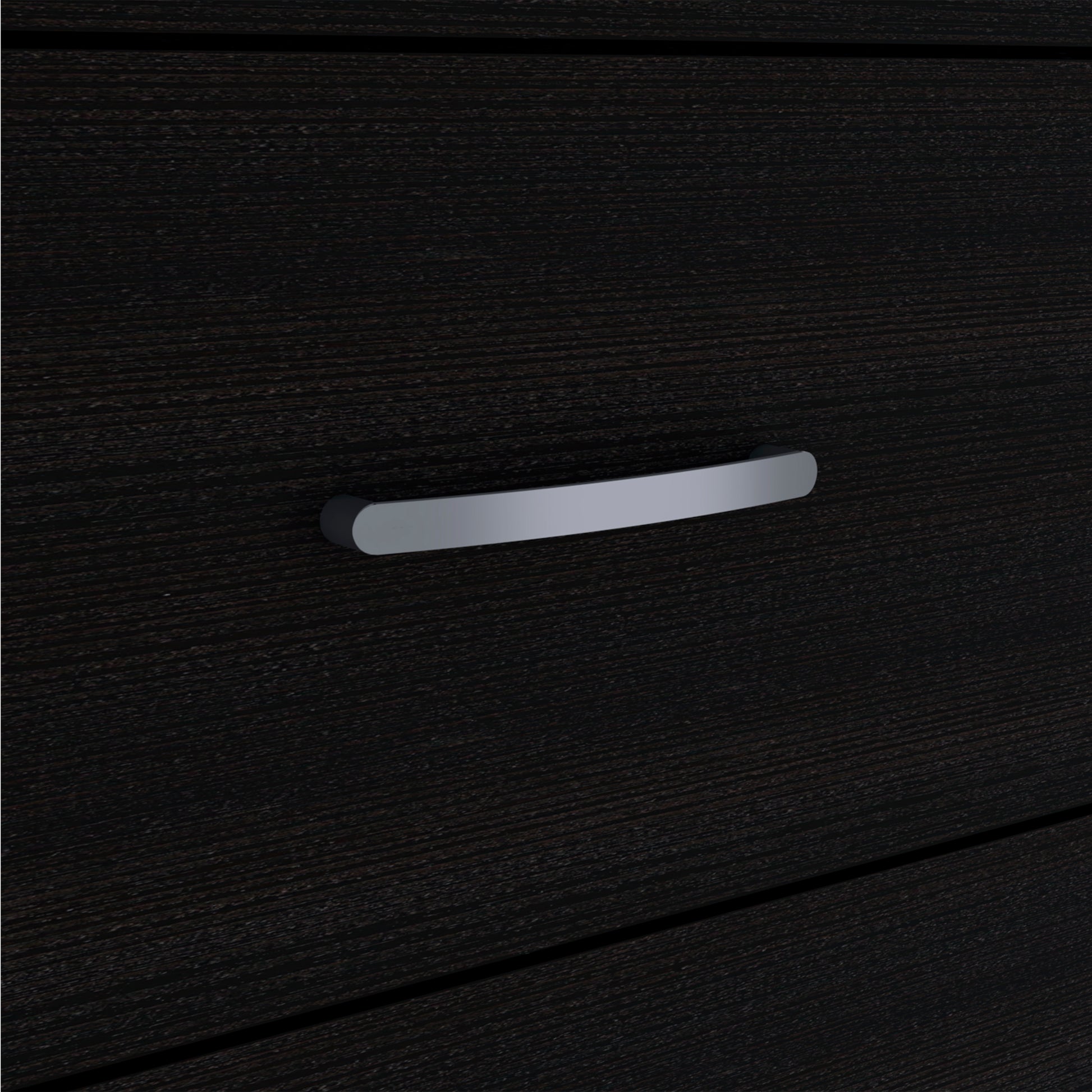 Black Engineered Wood 3 Drawer Dresser - Bedroom Storage