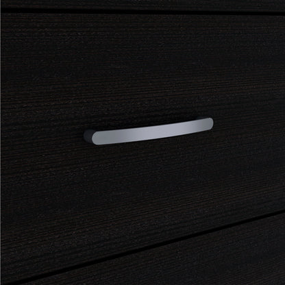 Black Engineered Wood 3 Drawer Dresser - Bedroom Storage