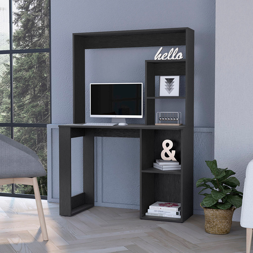 Carroll Computer Desk with Hutch and Storage Shelves