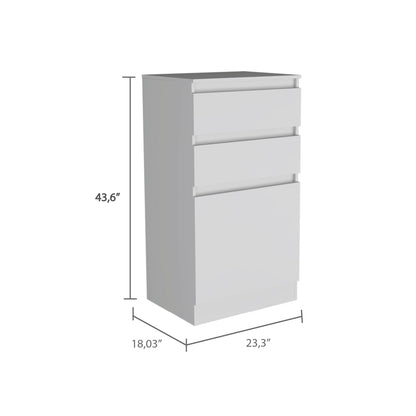 White Engineered Wood Dresser - 23.3" Wide