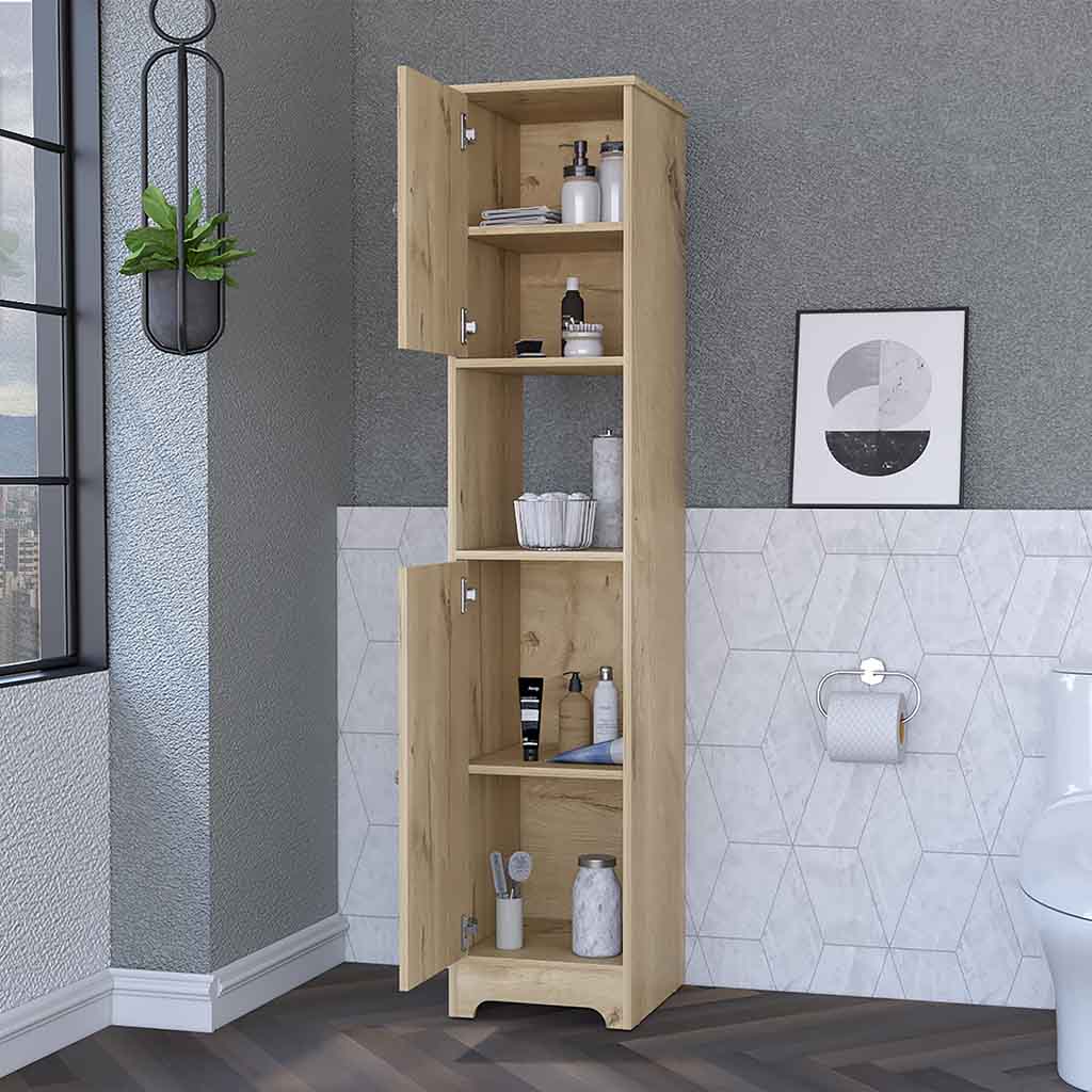 Brown Engineered Wood Dresser - 18" W x 23.3" D x 43.6" H