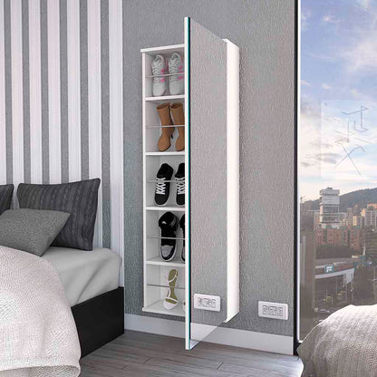 Black Bedroom Dresser with Mirror - 54.3" Tall