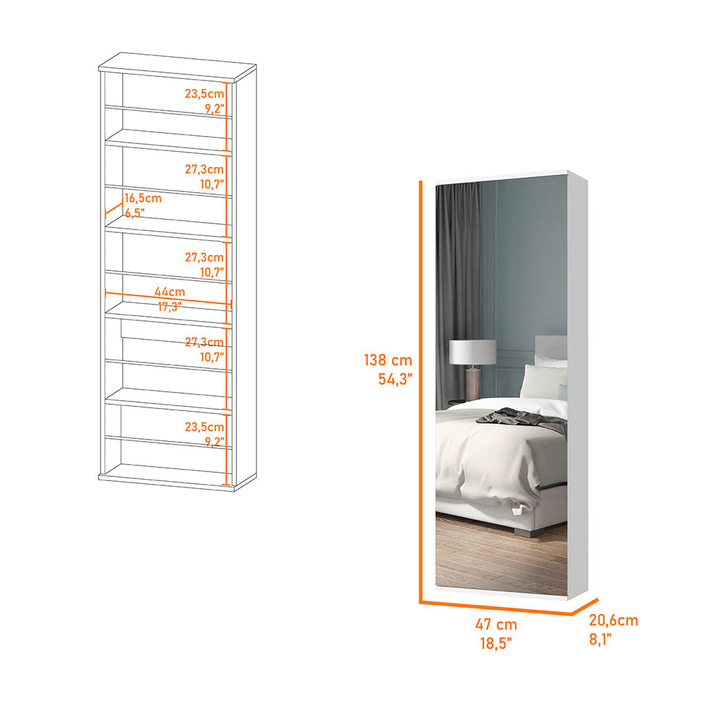 Black Bedroom Dresser with Mirror - 54.3" Tall