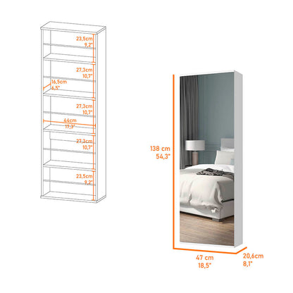 Black Bedroom Dresser with Mirror - 54.3" Tall