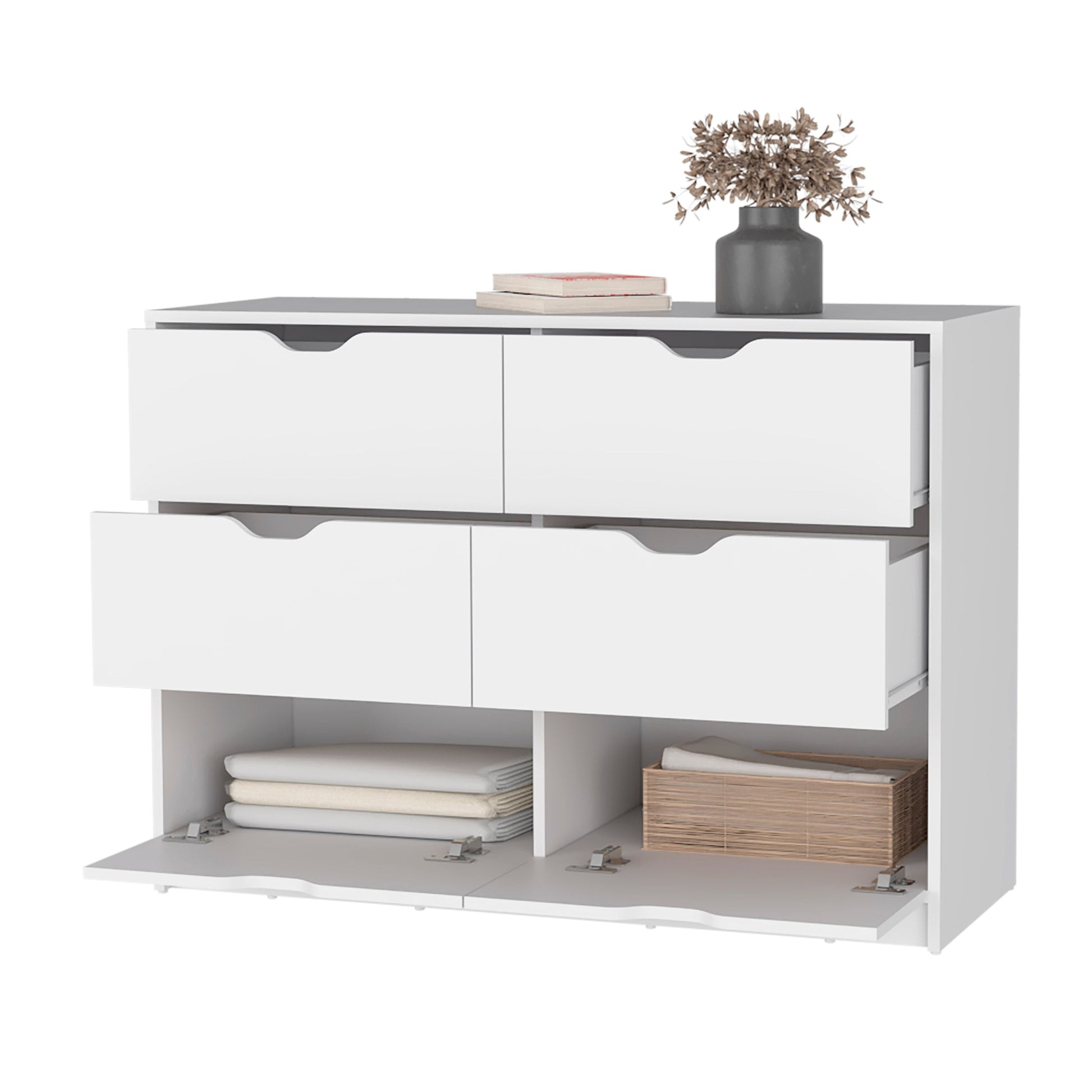 Dillon 2-Drawer Nightstand - Black Engineered Wood