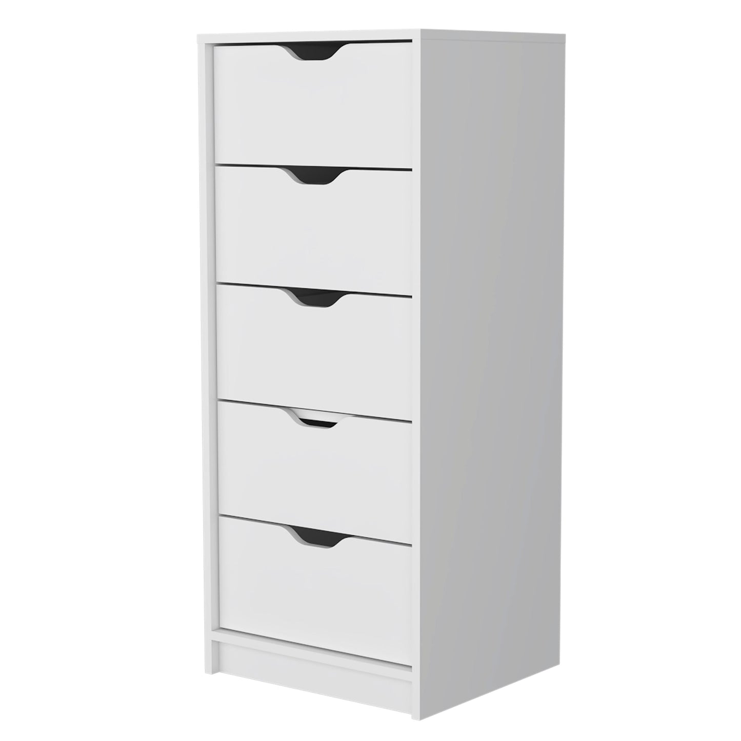 Black Engineered Wood Dresser with Drawers and Cabinets for Bedroom Storage