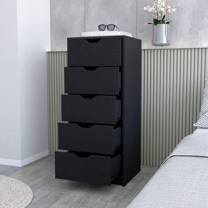 Dillon 5 Drawer Dresser - Narrow & Tall Chest of Drawers