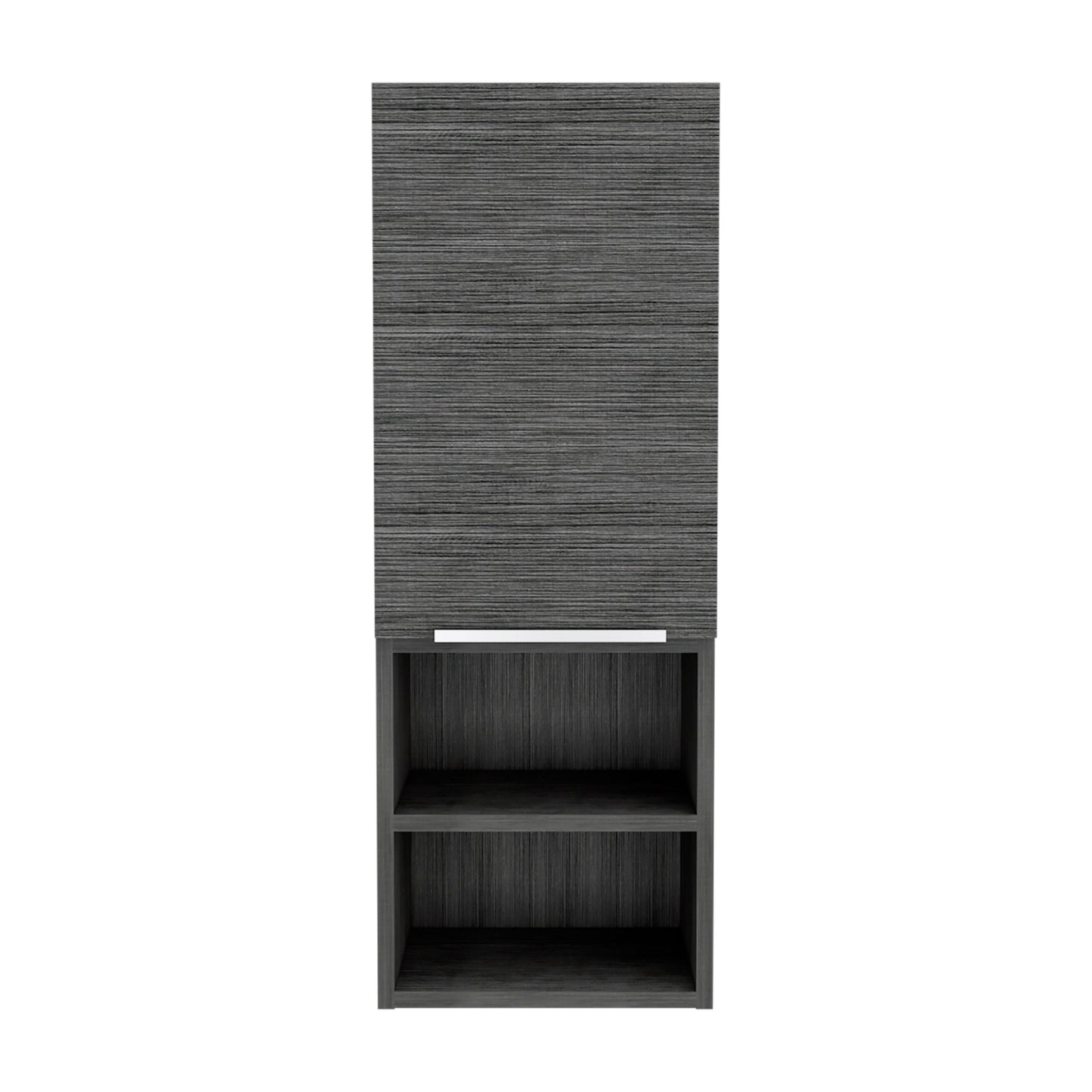 Black Engineered Wood Dresser - 4 Shelves 12.3"W for Bedroom