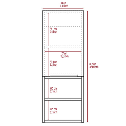 Black Engineered Wood Dresser - 4 Shelves 12.3"W for Bedroom