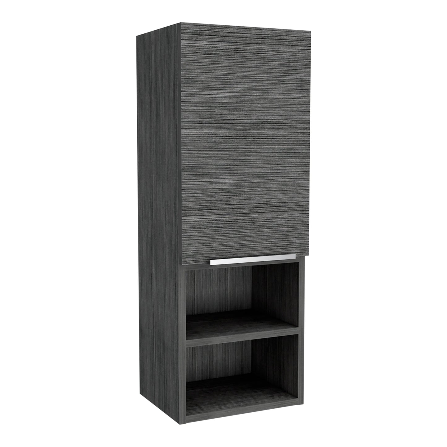 Black Engineered Wood Dresser - 4 Shelves 12.3"W for Bedroom