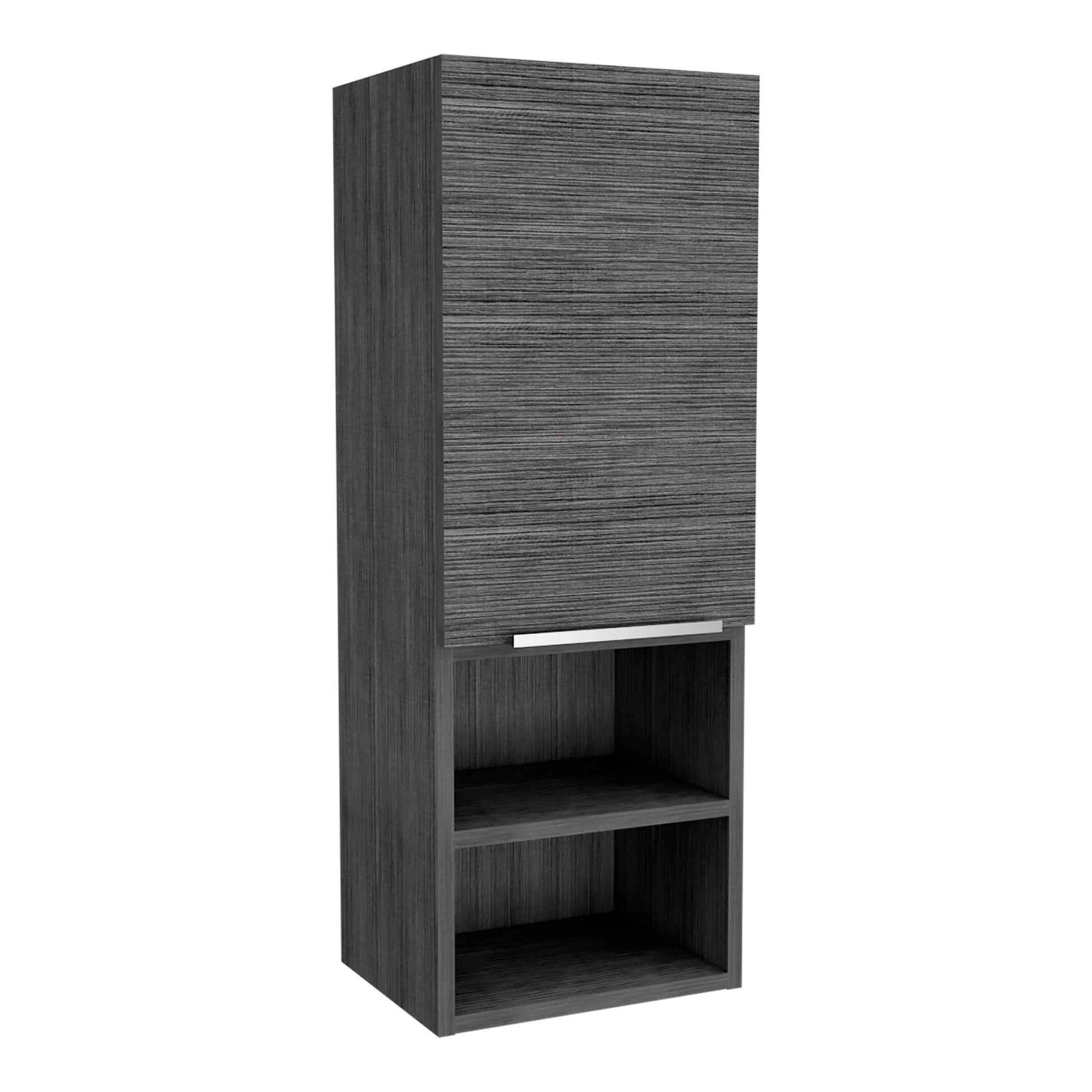 Black Engineered Wood Dresser - 4 Shelves 12.3"W for Bedroom