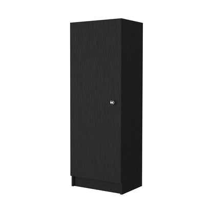 Black Engineered Wood Dresser - 4 Shelves 12.3"W for Bedroom