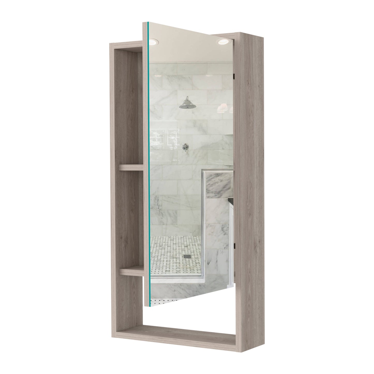 Modesto Medicine Cabinet - Black, Large Storage Mirror