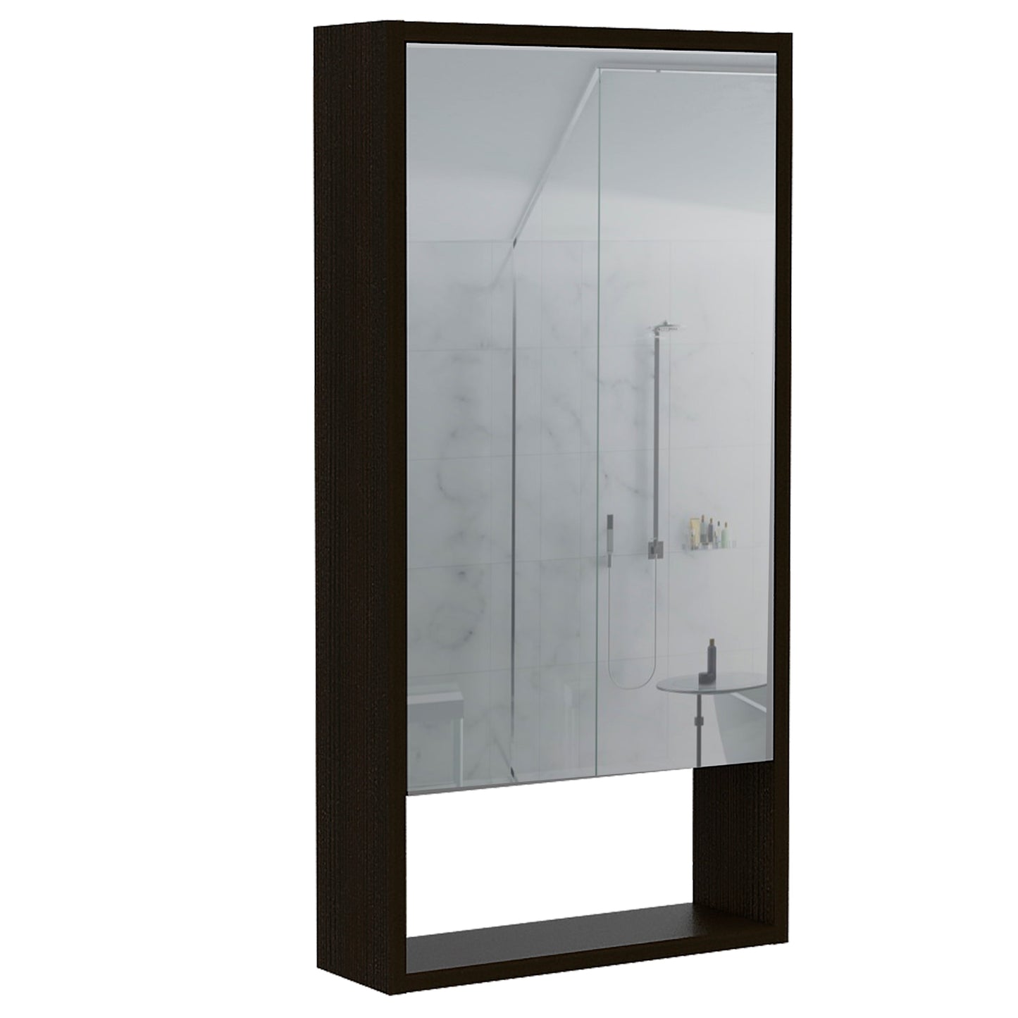 Modesto Medicine Cabinet - Black, Large Storage Mirror