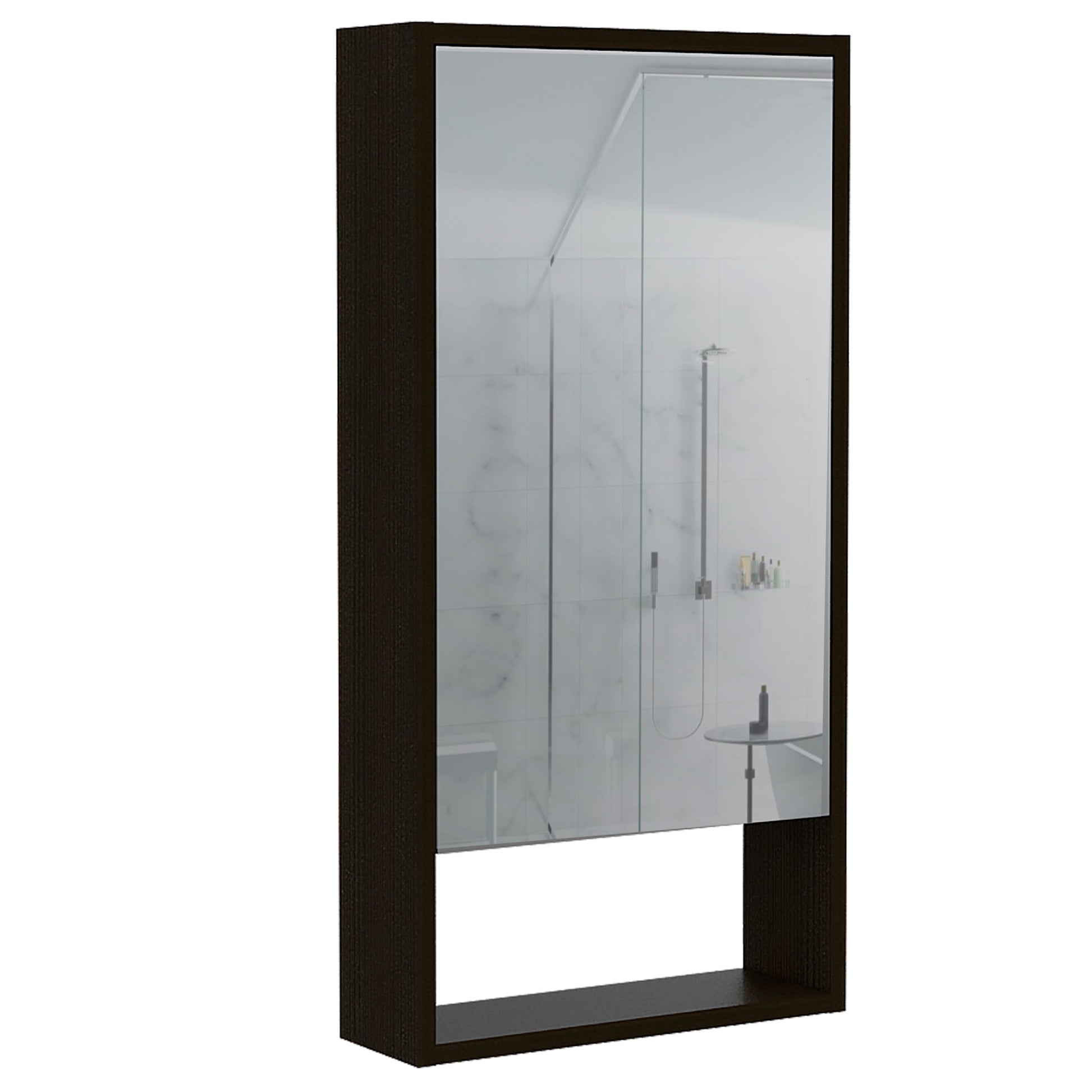 Modesto Medicine Cabinet - Black, Large Storage Mirror
