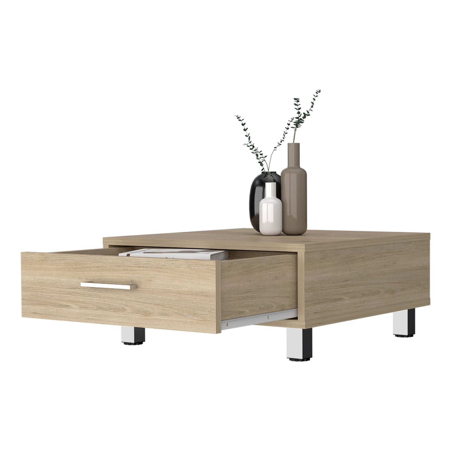Black Engineered Wood Dresser - 23.6" Wide