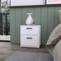 Myrtle 2 Drawers Nightstand, Bedside Table with Metal Handles
