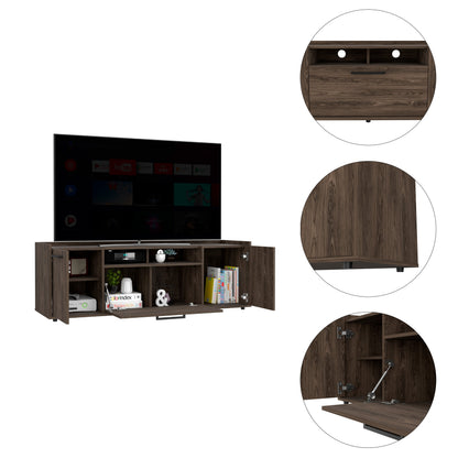 Bedroom Multicolor Three Shelf Dresser in Light Oak-White Engineered Wood for Storage