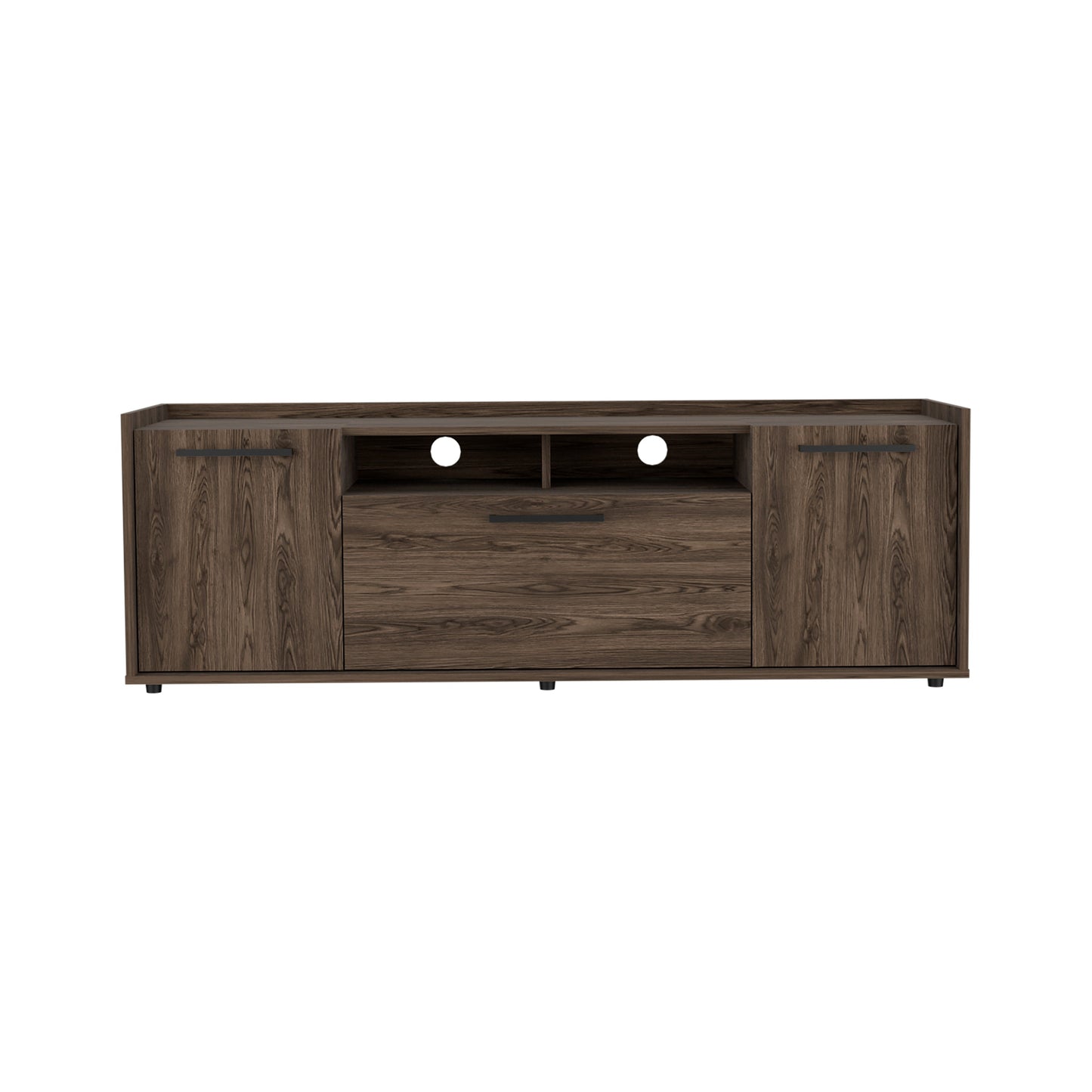 Bedroom Multicolor Three Shelf Dresser in Light Oak-White Engineered Wood for Storage