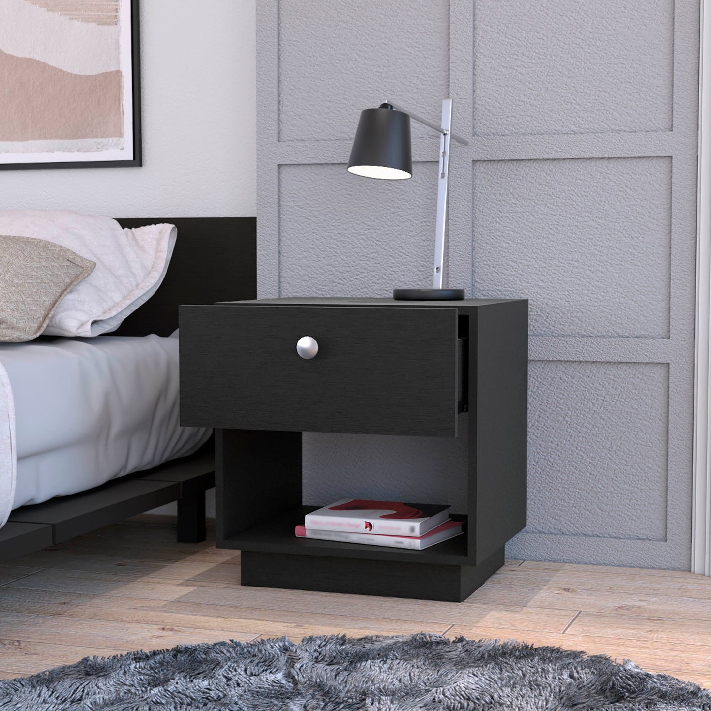Sumter White Dresser with Storage Shelf - 19.69"W for Bedroom