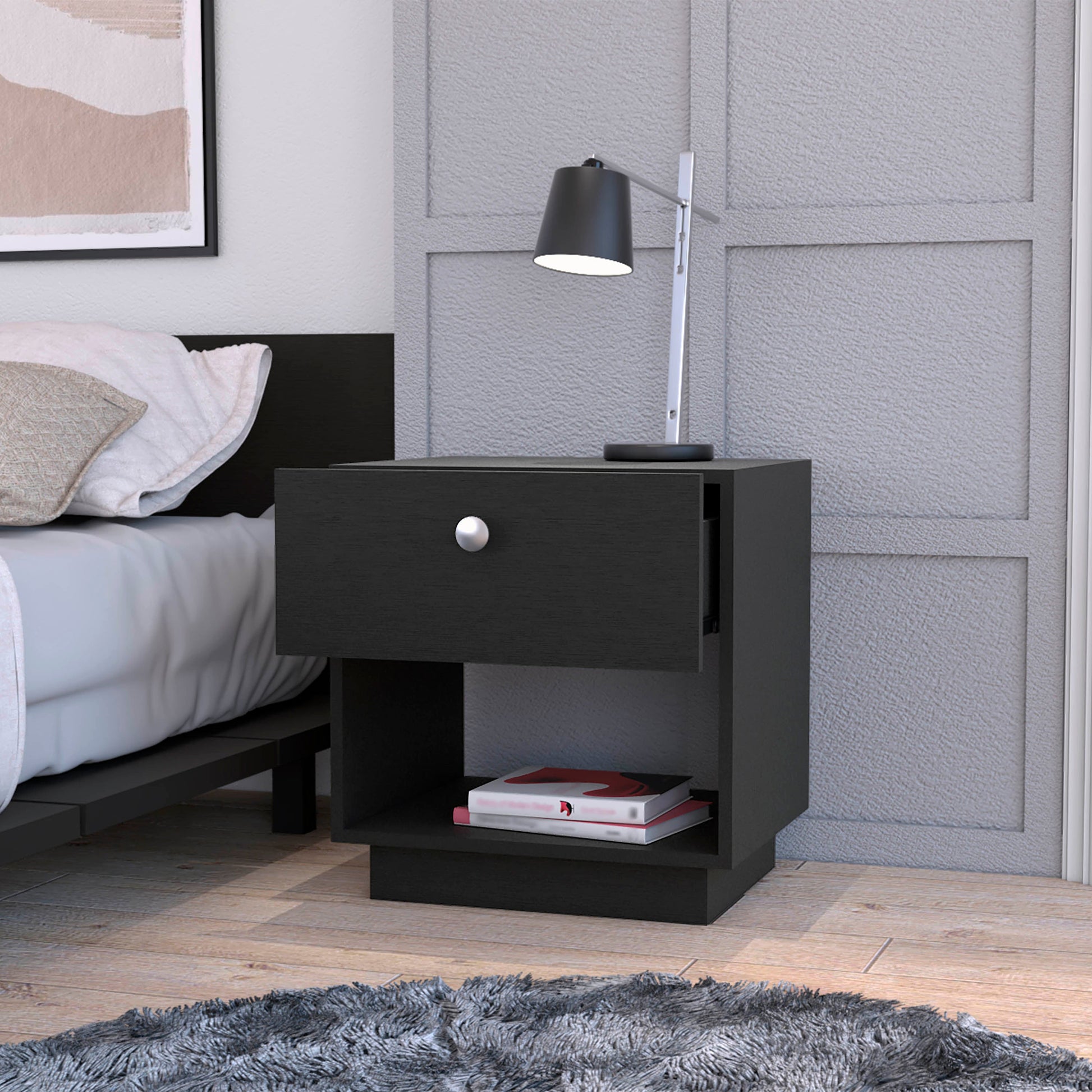 Sumter White Dresser with Storage Shelf - 19.69"W for Bedroom