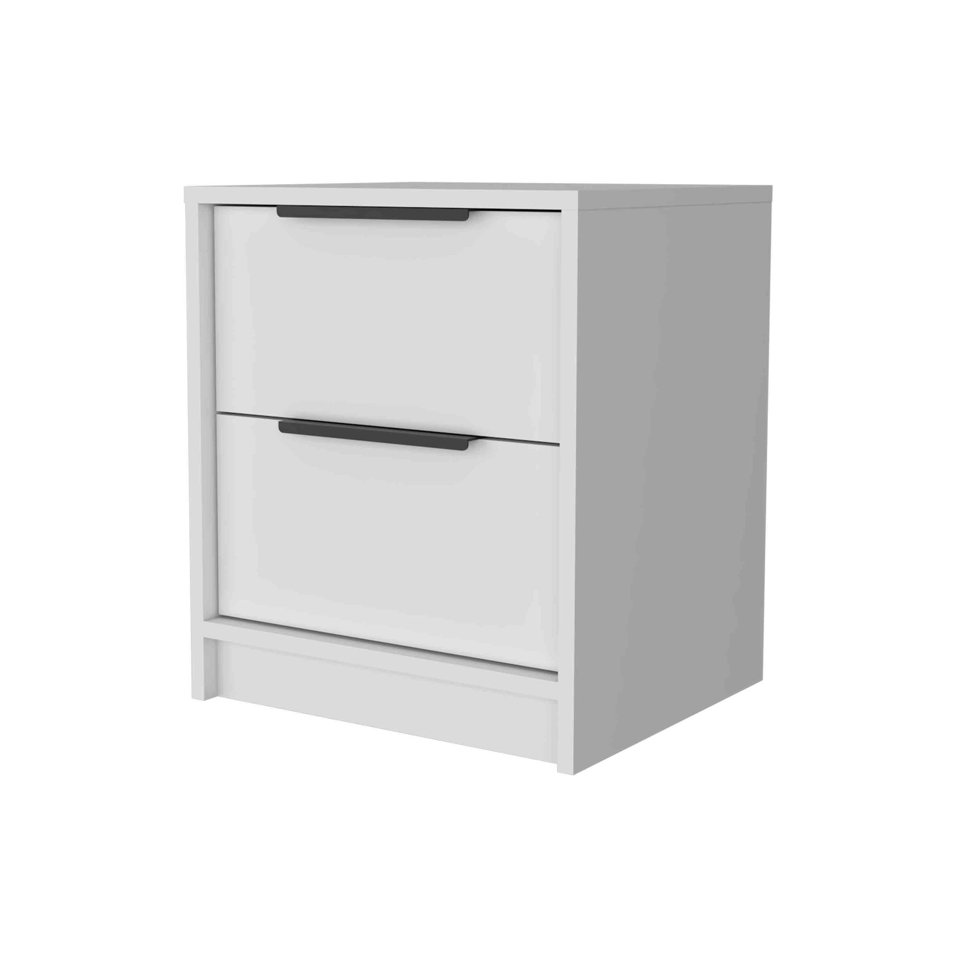 Washington Nightstand - White, 2 Drawers