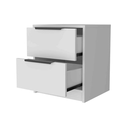 Washington Nightstand - White, 2 Drawers
