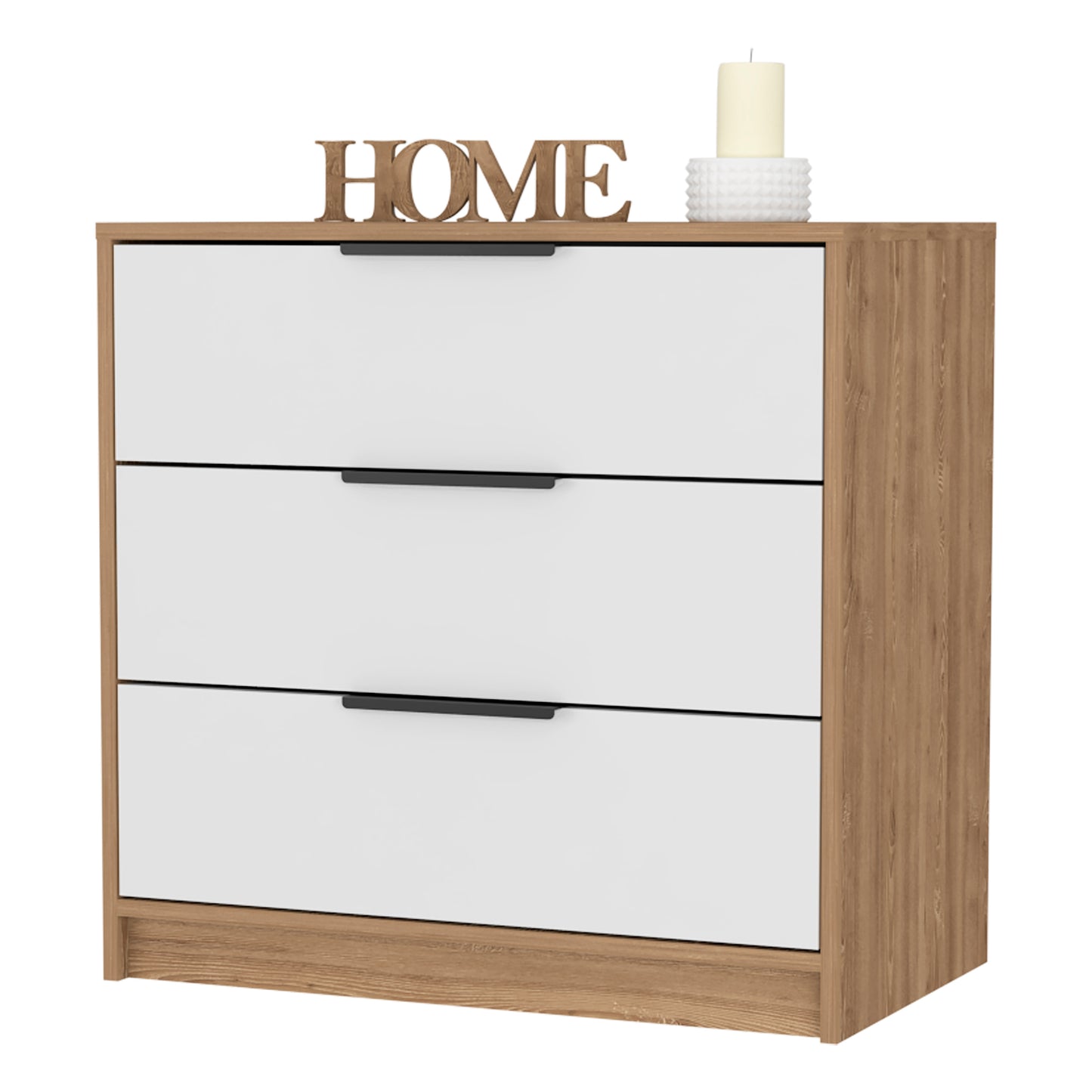 Washington Three Drawer Dresser - Multicolor Particle Board