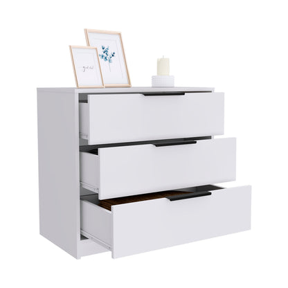 Washington Three Drawer Dresser - White Bedroom Storage