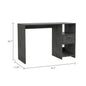 Gray Computer Desk with One Drawer - Office Table