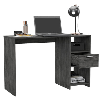 Gray Computer Desk with One Drawer - Office Table