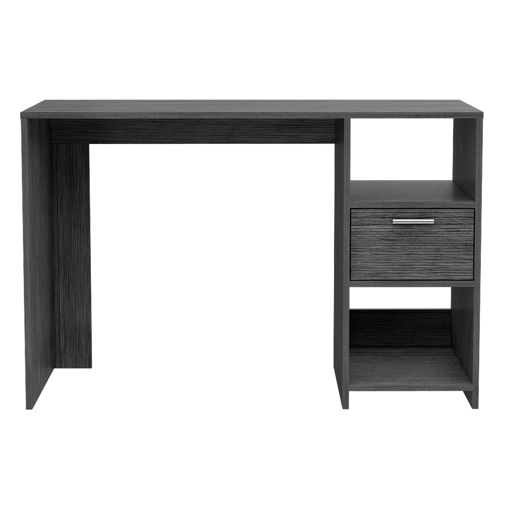 Gray Computer Desk with One Drawer - Office Table