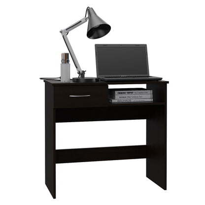 Black Computer Desk with Lockable Drawer - Office Table
