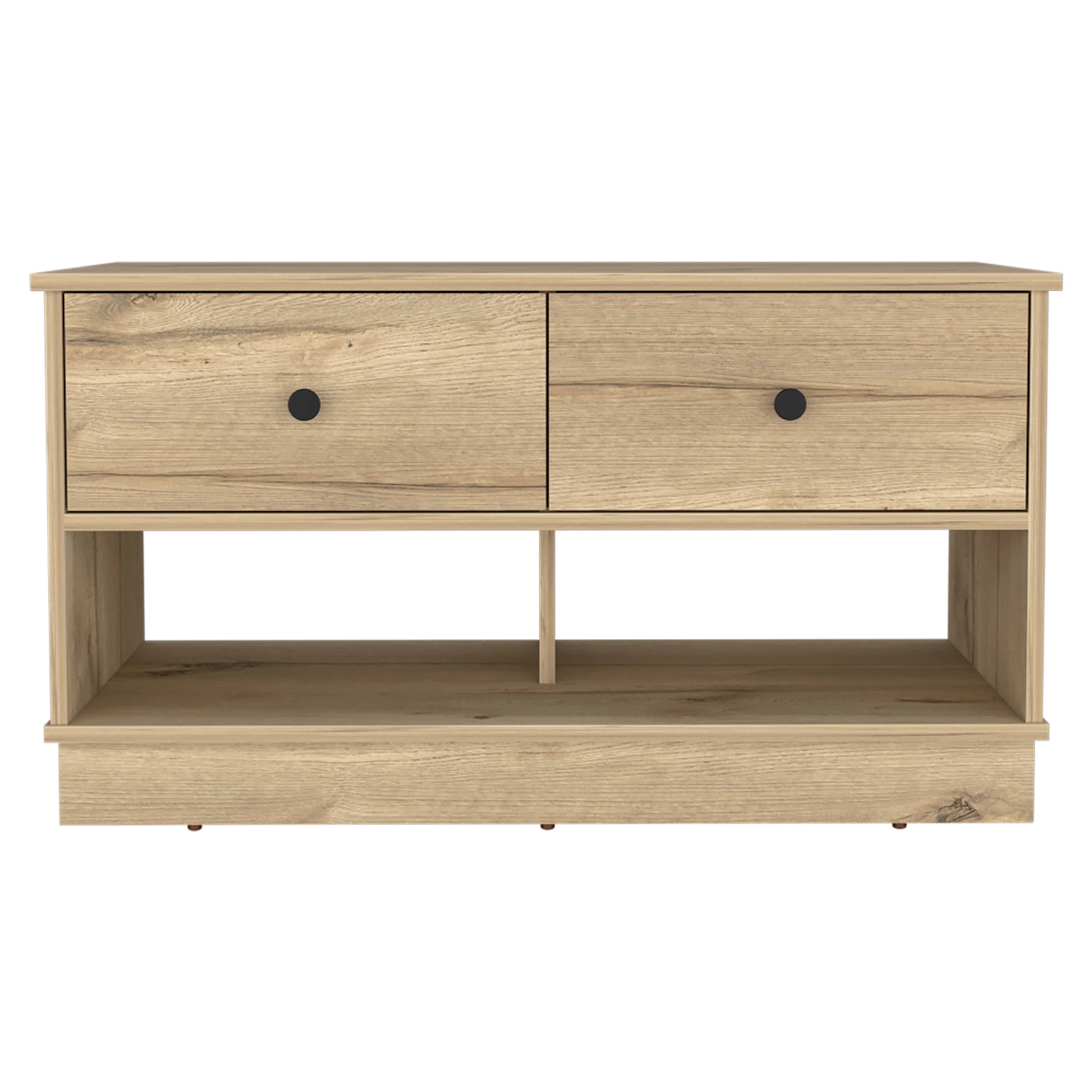 Tulip Storage Bench - Beige Engineered Wood