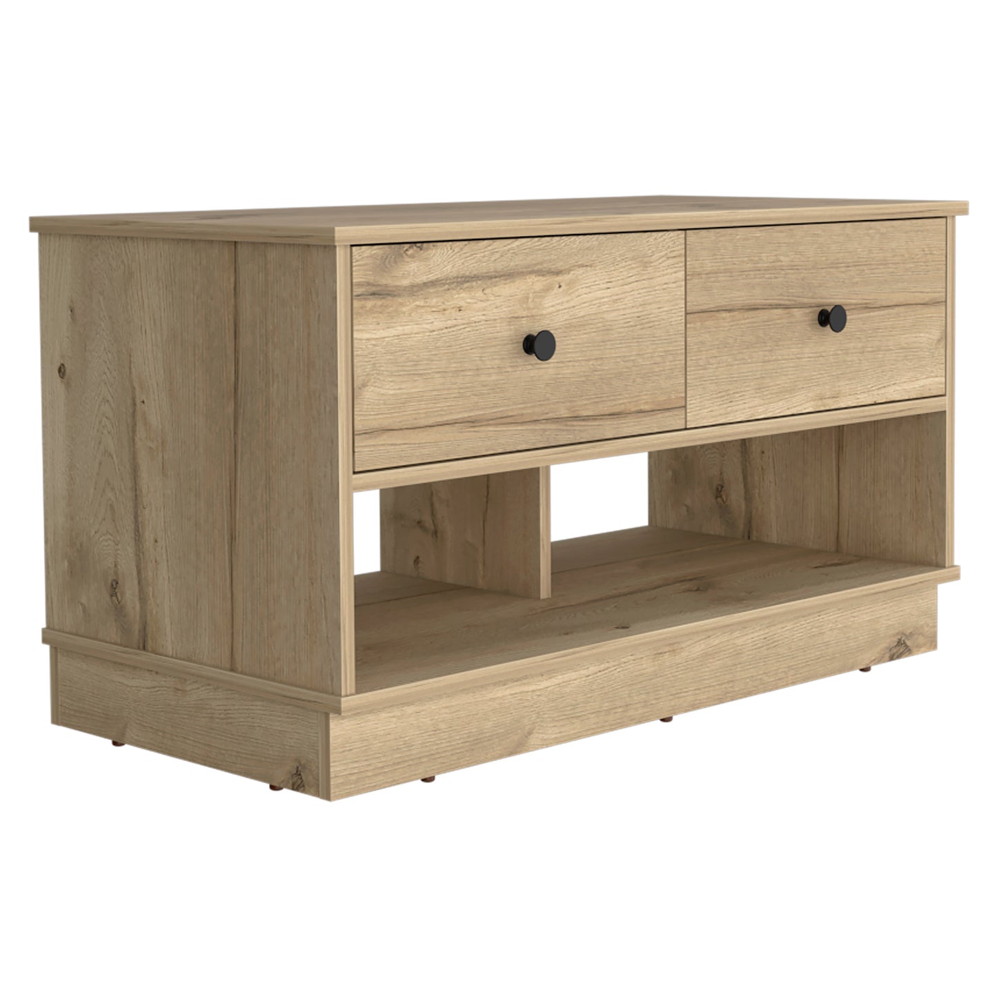Tulip Storage Bench - Beige Engineered Wood