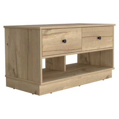 Tulip Storage Bench - Beige Engineered Wood