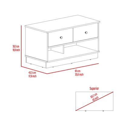 Tulip Storage Bench - Beige Engineered Wood