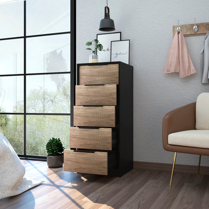 Multicolor Five Drawer Dresser - Bedroom Storage