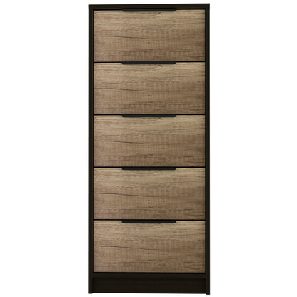 Multicolor Five Drawer Dresser - Bedroom Storage