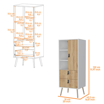 Multicolor Pine Dresser - 51.97" Tall Bedroom Storage